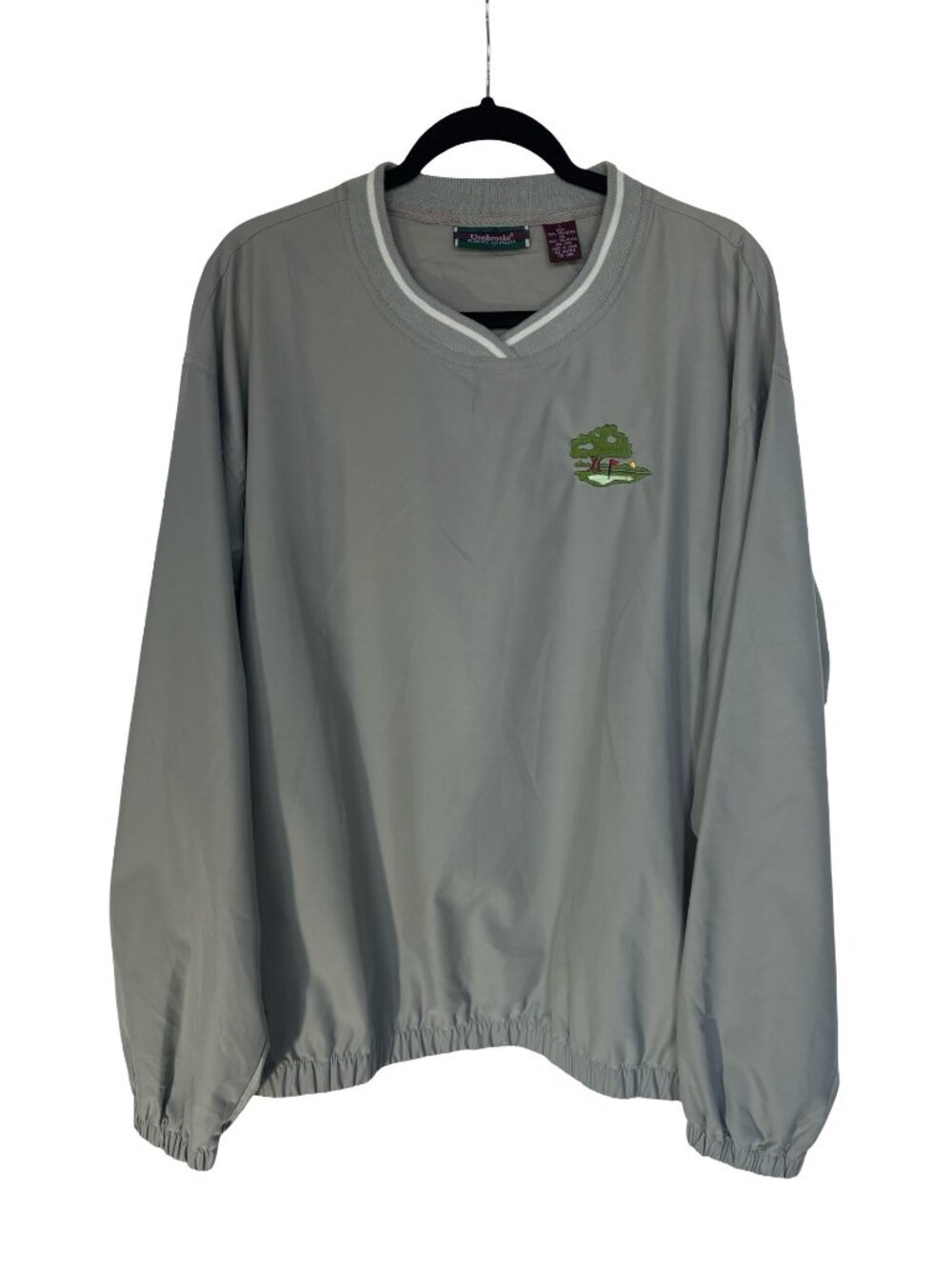 Vtg Dunbrooke Jacket Mens Large Sage Green Athletic Golf Windbreaker Pullover